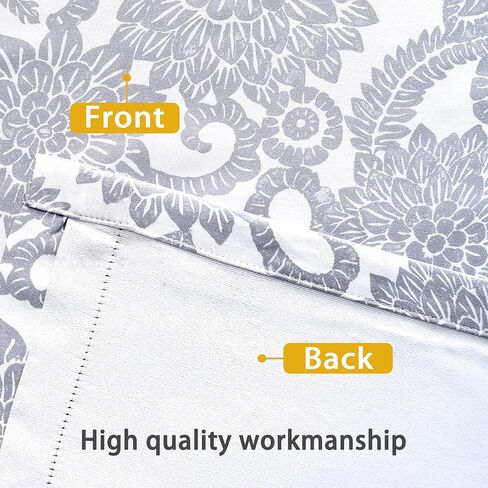 DriftAway Daisy Dahlia Blooming Flower Floral Lined Thermal Insulated Energy Saving Window Curtain Valance 2 Layers Rod Pocket 52 Inch by 18 Inch Plus 2 Inch Header Beige 1 Pack in Saudi Arabia