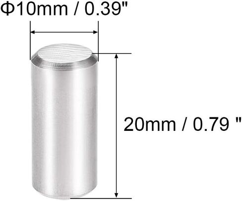 uxcell 8 x 45mm(Approx 5/16") Dowel Pin 304 Stainless Steel Wood Bunk Bed Dowel Pins Shelf Pegs Support Shelves 2Pcs in Saudi Arabia