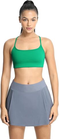 icyzone Scoop Neck Sports Bra for Women, Crisscross Padded Yoga Bra for Workout Gym Running in Kuwait
