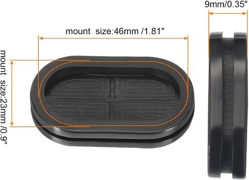 MECCANIXITY Rubber Grommet Mount Size 35 x 20 mm Oval Double-Sided for Wire Seal Protection 4pcs in Saudi Arabia