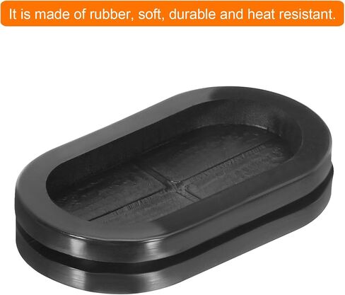 MECCANIXITY Rubber Grommet Mount Size 35 x 20 mm Oval Double-Sided for Wire Seal Protection 4pcs in Saudi Arabia
