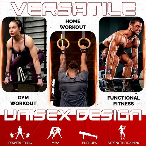Wrist Straps for Weightlifting with Support for Men & Women 18", Gym Lifting Flexible Fit & Stiff Wrist Straps Workout Equipment,Powerlifting Strength Training & Push Ups in Saudi Arabia