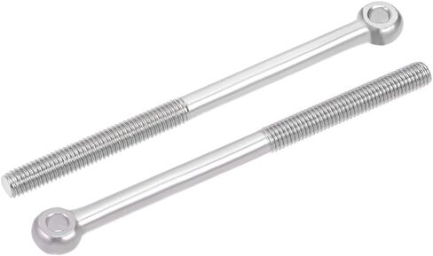 Uxcell M8 x 100mm 304 آلة الفولاذ المقاوم للصدأ الكتف رفع مسمار بعروة تزوير 4 قطعة in Saudi Arabia