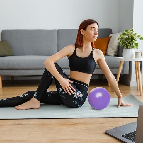 Exercise Ball Yoga Balls Pilates Ball 9 Inch Small Exercise Balls for Between Knees Barre Ball with Pump Core Ball for Fitness Physical Therapy Barre Ball Mini Fitball for Home Gym Workouts in Saudi Arabia