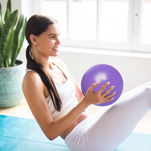 Exercise Ball Yoga Balls Pilates Ball 9 Inch Small Exercise Balls for Between Knees Barre Ball with Pump Core Ball for Fitness Physical Therapy Barre Ball Mini Fitball for Home Gym Workouts in Saudi Arabia