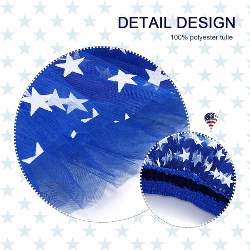 Nicute Women's 4th of July Tutu Red White Blue Stars Skirt Funny Patriotic Tutus Skirts for Independence Day Party in Saudi Arabia