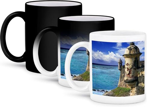 كوب 3dRose Puerto Rico، Juan، Fort San Felipe del Morro-CA27 MGL0047-Miva Stock، 11 أونصة، أسود in Kuwait