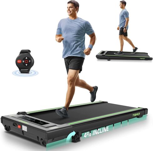 Treadmill with Incline FUNMILY Walking Pad Treadmill, 2.5HP Under Desk Treadmill for Home/Gym/Office with Remote Watch | LED Touch Screen | No Assembly Required in Saudi Arabia