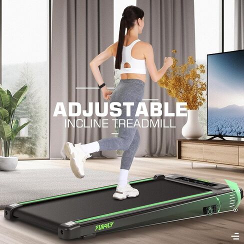 Treadmill with Incline FUNMILY Walking Pad Treadmill, 2.5HP Under Desk Treadmill for Home/Gym/Office with Remote Watch | LED Touch Screen | No Assembly Required in Saudi Arabia