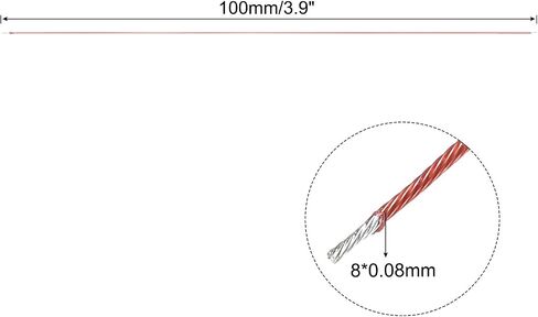 MECCANIXITY 500Pcs Hookup Wire Jumper Wires Pickup Cable 20cm(8 Inch) Long Double Head Tin Plating for Electrical Guitar Wiring Headphone Wires,Red in Saudi Arabia