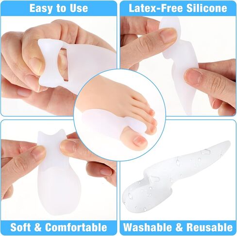 Toe Protectors, 12 Pieces Bunion Corrector Big Toe Bunion Protector Toe Sleeves for Big Toe,Bunion Guard for Relief Bunions, Calluses, Blisters, Corns,Pressure and Pain in Saudi Arabia