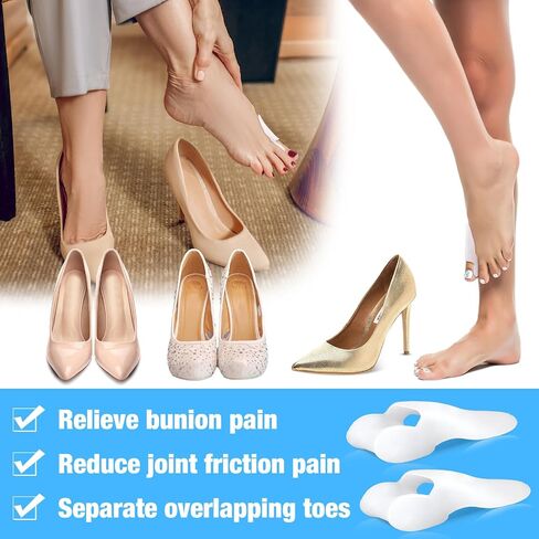 Toe Protectors, 12 Pieces Bunion Corrector Big Toe Bunion Protector Toe Sleeves for Big Toe,Bunion Guard for Relief Bunions, Calluses, Blisters, Corns,Pressure and Pain in Saudi Arabia