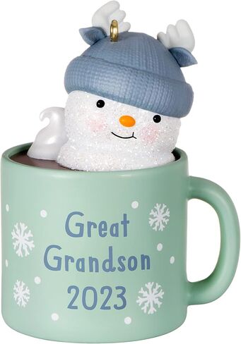 Hallmark Keepsake Christmas Ornament 2024, Granddaughter Snowboarding Snowman 2024, Family Gifts in Saudi Arabia
