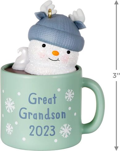 Hallmark Keepsake Christmas Ornament 2024, Granddaughter Snowboarding Snowman 2024, Family Gifts in Saudi Arabia
