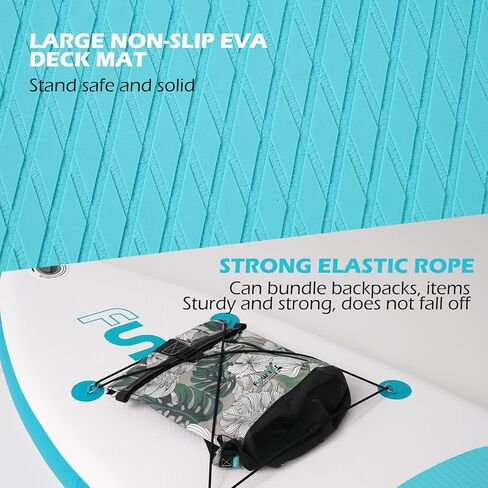 FunWater Inflatable 10'×33"×6" Paddle Board Inflatable SUP Inflatable Stand Up Paddle Board for All Skill Levels Included with Stand Up Paddle Board, Paddle, Fins, Air Valve Adapters in Kuwait