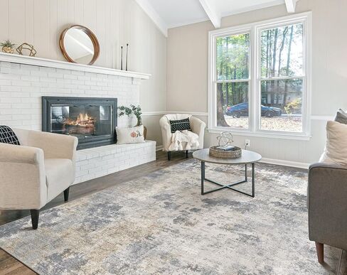 3X10 Washable Runner Rug for Hallway: Soft Neutral Modern Abstract Area Rug - Non-Slip Low Pile Long Throw Indoor Carpet for Kitchen Entryway Kitchen Bedroom Laundry- Brown Grey in Saudi Arabia