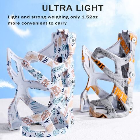 Bike Water Bottle Cage, Painted Fashion Durable Water Drink Holder Rack, Lightweight Plastic Water Bottle Holder Cool Charming Cycling Bottle Holder Cages for MTB, Road Bike, Mountain Bike in Kuwait