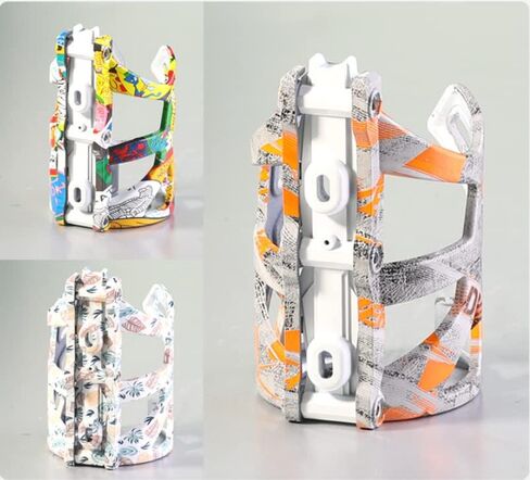 Bike Water Bottle Cage, Painted Fashion Durable Water Drink Holder Rack, Lightweight Plastic Water Bottle Holder Cool Charming Cycling Bottle Holder Cages for MTB, Road Bike, Mountain Bike in Kuwait