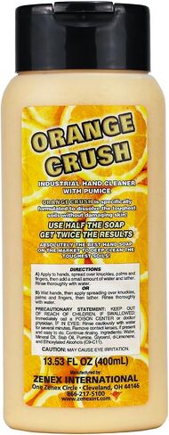 Zenex Orange Crush Hand Soap with Pumice and Skin Conditioners - Industrial Hand Cleaner | Citrus Crème Scent | Dissolve Tough Soils | Does Not Dry Out Skin | 1 Gallon (1-Pack) in Saudi Arabia