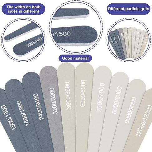 Honoson 40 Pcs Polishing Sticks Sanding Sticks for Plastic Models Metal and Wood Buffing Sanding Tools Sandpaper Sanding and Polishing Accessories Mini Finger Sander (High Grits Rating,Drop) in Saudi Arabia