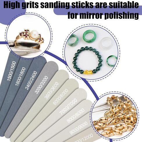Honoson 40 Pcs Polishing Sticks Sanding Sticks for Plastic Models Metal and Wood Buffing Sanding Tools Sandpaper Sanding and Polishing Accessories Mini Finger Sander (High Grits Rating,Drop) in Saudi Arabia