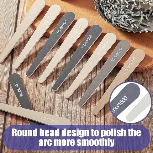 Honoson 40 Pcs Polishing Sticks Sanding Sticks for Plastic Models Metal and Wood Buffing Sanding Tools Sandpaper Sanding and Polishing Accessories Mini Finger Sander (High Grits Rating,Drop) in Saudi Arabia