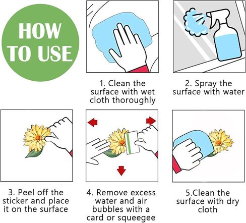 Yovkky 109 PCS Spring Summer Tree Branch Mosaic Birds Window Clings 9 Sheets, Pink Floral Blue Hummingbird Flower Stickers Decals Decor, Butterfly Seasonal Home Kitchen Decorations in Kuwait