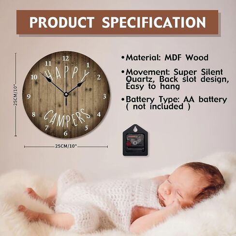 انها 5 أوكلوك في مكان ما ساعة الحائط الببغاء مارتيني ساعة الخشب المتقاعد 10 بوصة ساعة الحائط بطارية تعمل صامتة غير مزرعة جدار ديكور ديكور المنزل للحمام المطبخ غرفة المعيشة غرفة نوم in Kuwait