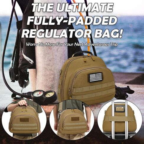 Scuba Regulator Bag - Tactical Style Diving Regulator Protective Bags Protecting and Storage Regulators and Octopus with Adjustable Shoulder Strap in Saudi Arabia