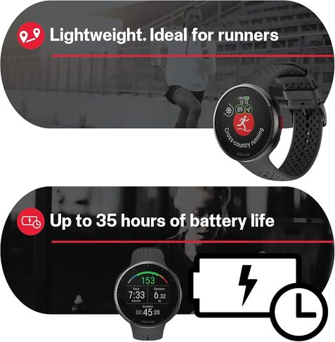 Polar Pacer Pro - ساعة جري متقدمة بنظام تحديد المواقع العالمي (GPS) - تصميم خفيف للغاية وأزرار للإمساك - برنامج تدريب جديد وأدوات استرداد in Kuwait
