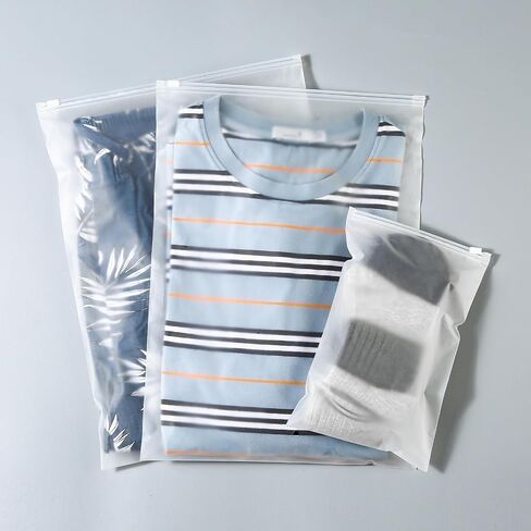 6'' x 9'' Frosted Slider Zip Plastic Packaging Bags, 4 Mil Sturdy Resealable Waterproof zipper Poly Storage Bags/Pouches for Clothing Accessories, Toiletries.. No Vent Hole (50 Pack) in Saudi Arabia