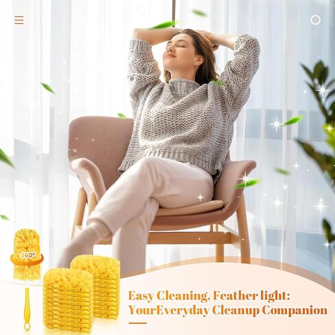 20 Count 360 Duster Pads for Swiffer Duster Refill, Multisurface Heavy Duty Duster Replacements with 1 Handle, Disposable Feather Dusters for Cleaning in Saudi Arabia