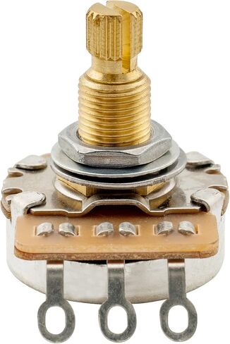 Musiclily Pro HD A1M Full Brass Metric Coarse 18-Spline Split Shaft Pots Audio Taper Potentiometers for Electric Guitar Bass (Set of 2) in Saudi Arabia