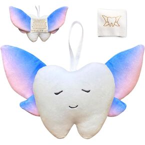 20 Moments of Tooth Squishie Tooth Fairy Pillow with Pocket and Poem to invite Tooth Fairy - Tooth Fairy Tooth Holder Plushie