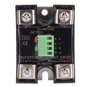 Dual Channel DC Control Dual Channel AC Solid State Relay 24-480VAC Single Phase DC-AC SSR Relay Module(40A(BERM-SK40DA))