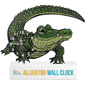 Wooden Wall Clock - Coastal, Nautical, and Beach Themed | Decorative and Aesthetic 14" Timepiece | Ideal Office or Home Decor | Living Room, Bedroom, or Beach House | Crab (Die Cut)