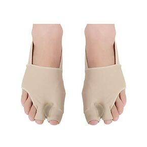 Bunion Corrector, Double Toe Separators, Relieve Toe Friction Bunion Pain, Ball of Foot Cushion Toe Spacers Straightener Splint, for Hallux Valgus Overlapping Toes Straightener Sleeves Socks (S)