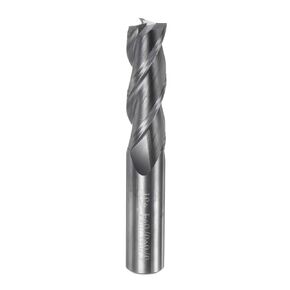 uxcell Carbide Square End Mill, 5/8" Diameter Uncoated 3 Flutes Milling Bit Cutter, for Aluminum Copper Non-Ferrous Metal, 5/8" Shank 2-3/8" Cut Length 4" Long