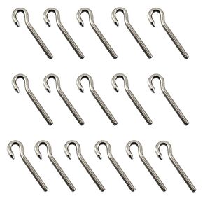 20Pcs Stainless Steel M5 Eye Bolt Long Shank Threaded Rod Round Hook Eyelet Bolt Screw