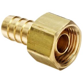 Dixon BFS44 Brass Hose Fitting, Ball Seat Swivel, 1/2" NPSM Female x 1/2" Hose ID Barbed