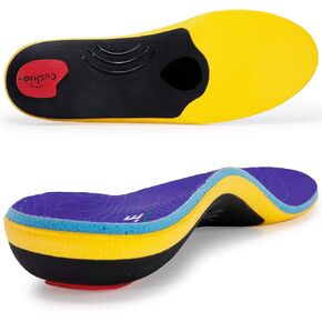 VALSOLE Plantar Fasciitis Insoles for Men Women - 220+lbs Heavy Duty Support Pain Relief Orthotics - High arch insoles - for Flat Feet - Metatarsalgia - Arch Pain - Heel Pain - Work Boot Shoe Insole