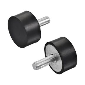 uxcell M8 Rubber Mounts, 2pcs Male Thread Vibration Isolator Shock Absorber, for Garage Motor Air Compressor Car Boat Bobbins, D40mmxH20mm