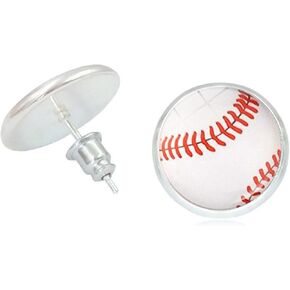 Baseball Stud Earrings for Women Baseball Sport Jewelry Hypoallergenic Baseball Basketball Football Sport Stud Team Mom Baseball Gift