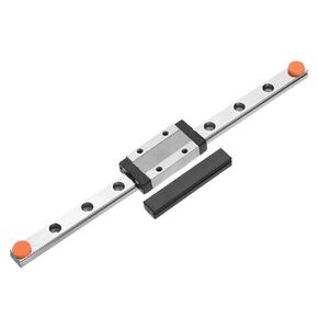 uxcell MGN9 200mm Linear Guide Rail with MGN9H Sliding Carriage Block and Plastic Mini MGN12 Linear Guide for DIY 3D Printers and CNC Machine, Silver