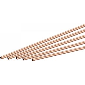 uxcell Copper Round Tube 2mm OD 0.2mm Wall Thickness 300mm Length Pipe Tubing 5 Pcs