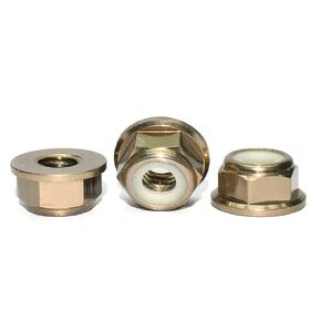 20pcs M4 Nuts Flanged Nylon Lock Nut Nylock Self-Lock Aluminum Nuts (Purple)