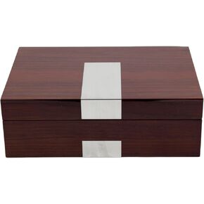 Bey-Berk International Watch Box/Case, 11.85x8x4, Walnut