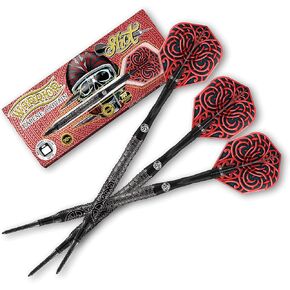 Shot! Darts Soft Tip, Warrior Kapene (18g/20g), 90% Tungsten Barrels, Center Balanced for Maximum Aerodynamics Handcrafted Professional Dart Set and Flights Made in New Zealand, Plastic Tip Bar Darts