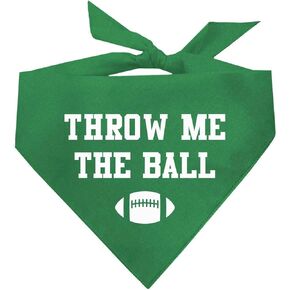 Throw Me The Ball Football Dog Bandana (Red, OS 876)