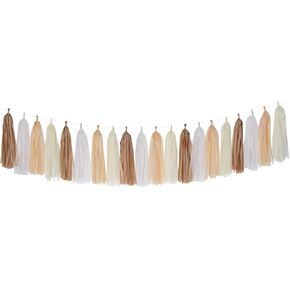 Brown Burgundy Orange Party-Decorations Tassel-Garland - 20pcs Fall Autumn Thanksgiving Harvest Tassels, Rustic Boho Wedding Birthday Baby Shower Decor Panduola